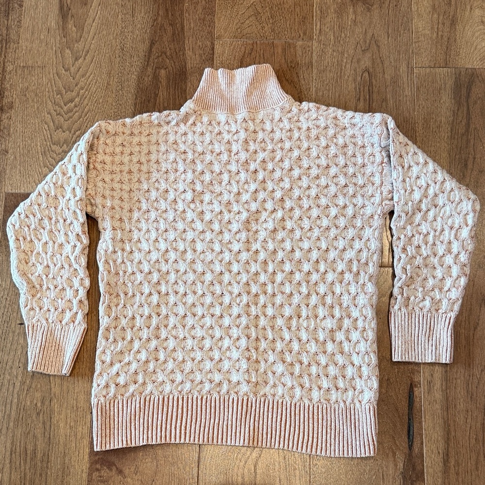 Knox Rose Light Pink Textured Turtleneck Sweater